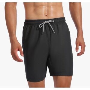 Biwisy Swim Trunks Quick Dry Elastic Waist Drawstring Beach‎ Shorts Men's sz M